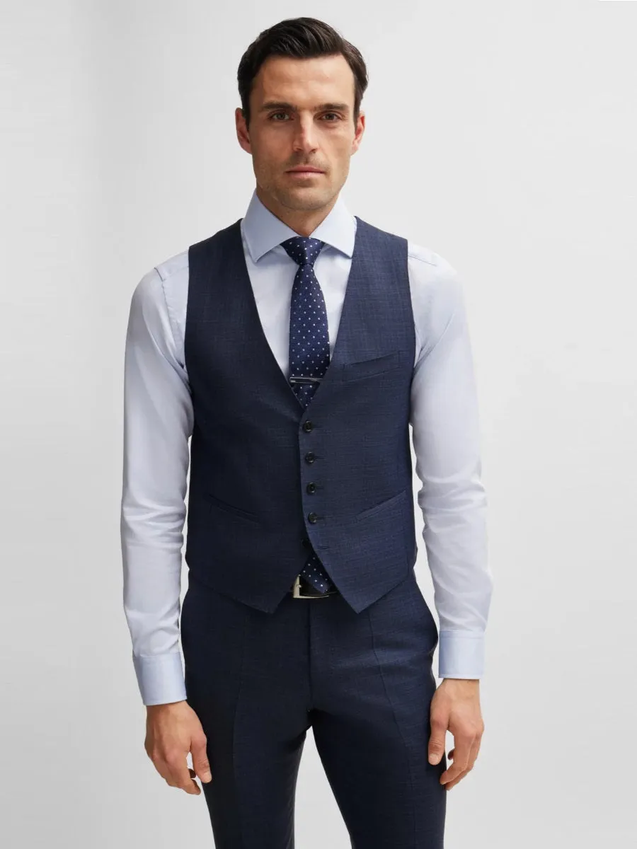 Certainly! Heres an optimized version of the product title:

Tailored 3-Piece BOSS L-Harvers Mens Suit - Classic Fit Business Attire