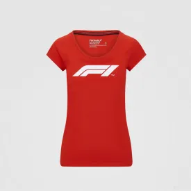 Formula 1 Womens T-shirt, Formula 1 Logo, Red, 2020