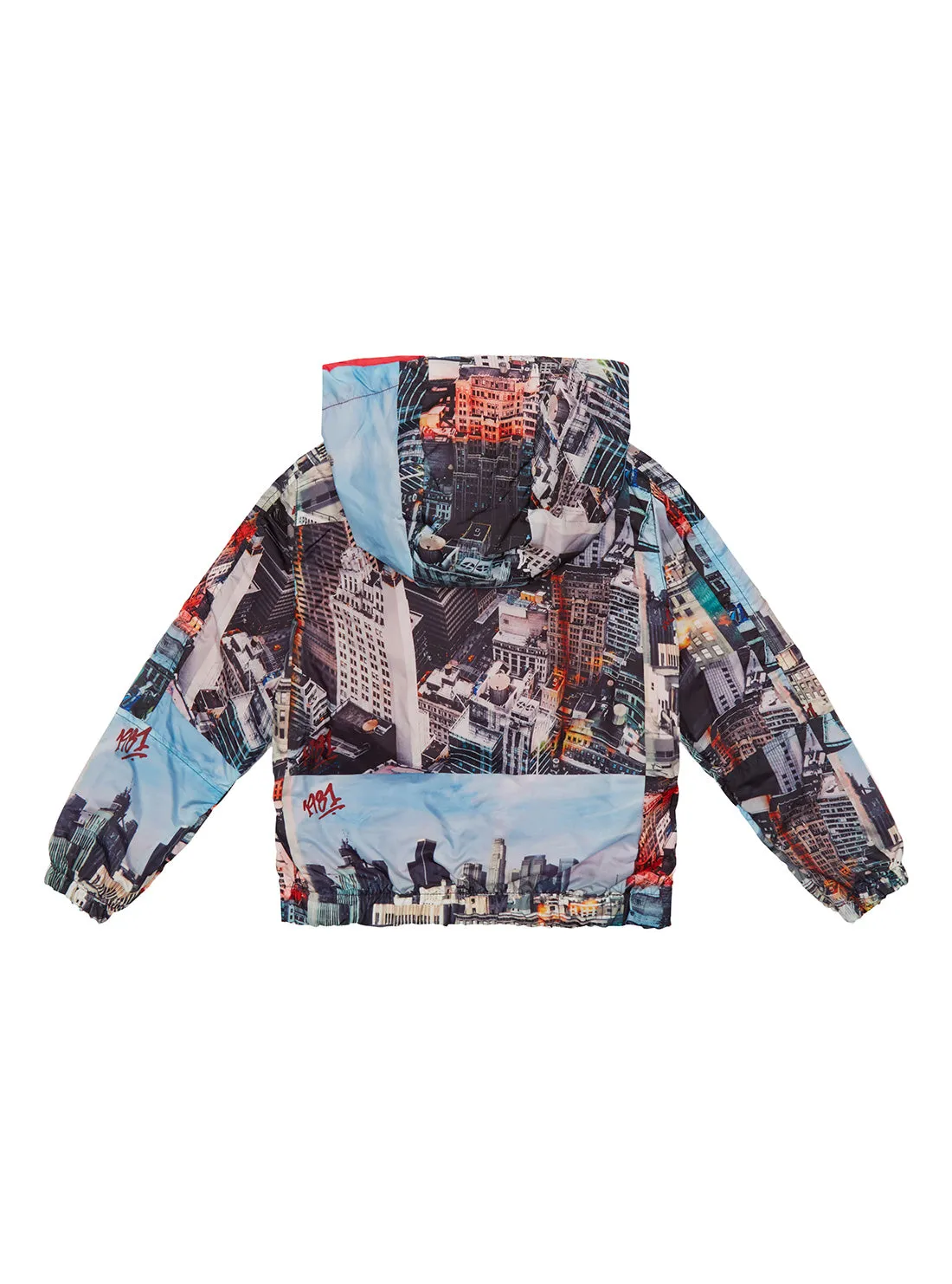 Red City Scene Reversible Jacket (2-7)