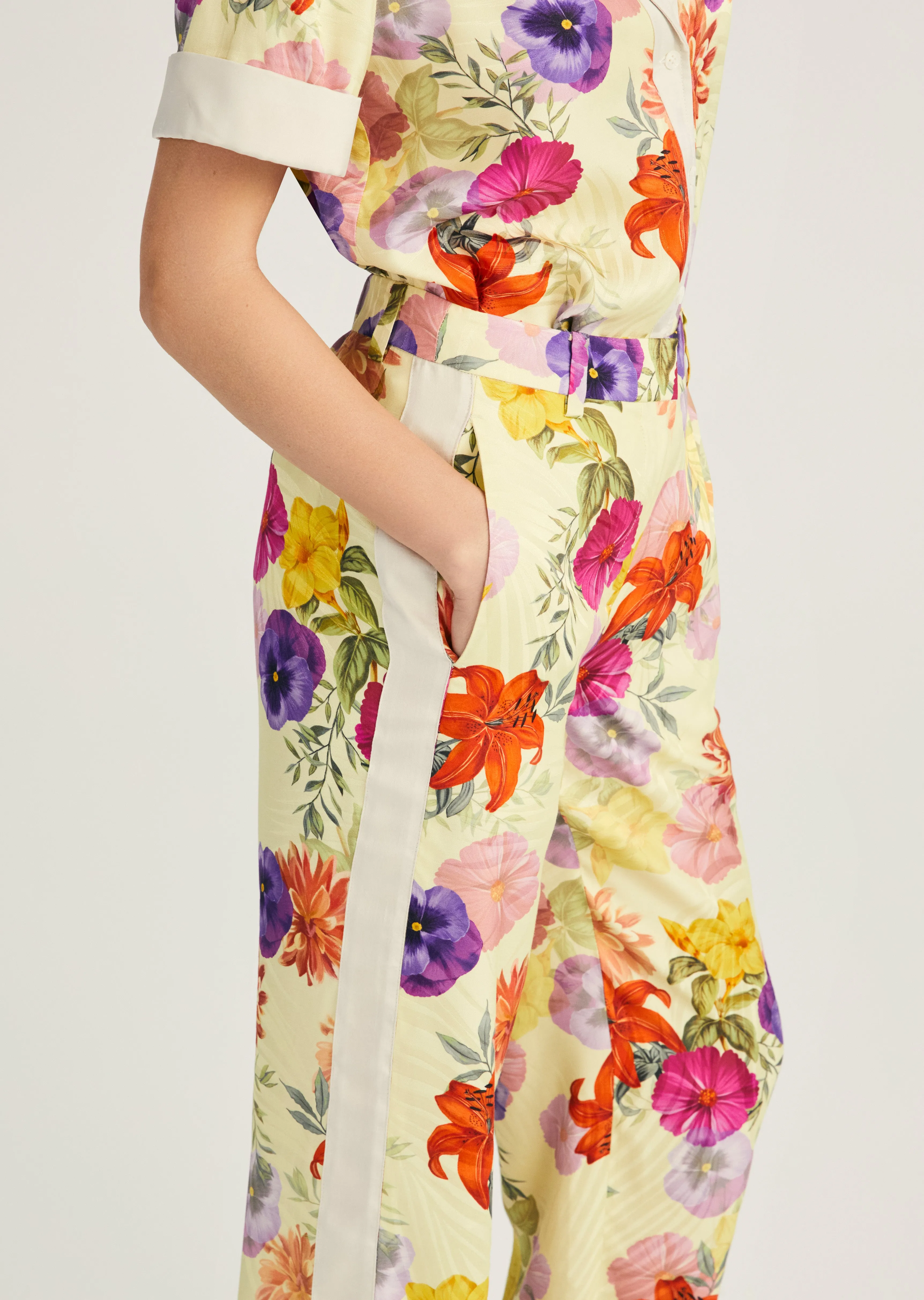 Silas Straight Leg Trouser - Sorbet Multi
