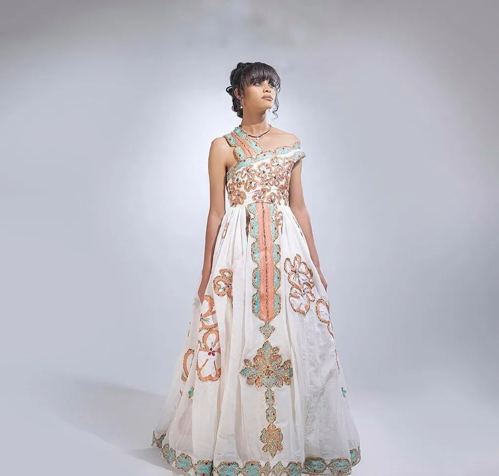 Stylish Shining Design Habesha Dress for Every Occasion Habesha Kemis Ethiopian Dress